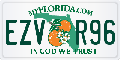 FL license plate EZVR96