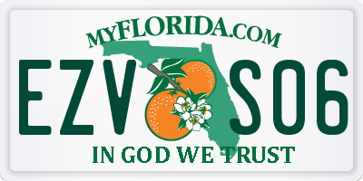 FL license plate EZVS06