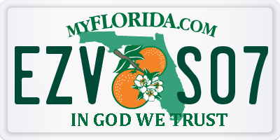 FL license plate EZVS07