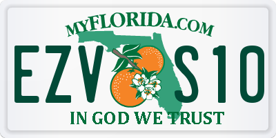 FL license plate EZVS10