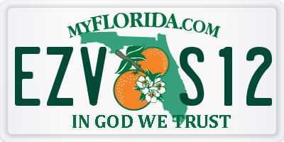 FL license plate EZVS12