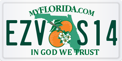 FL license plate EZVS14