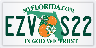 FL license plate EZVS22