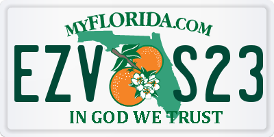 FL license plate EZVS23