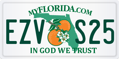 FL license plate EZVS25