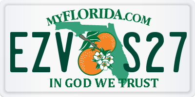 FL license plate EZVS27