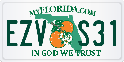 FL license plate EZVS31