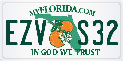 FL license plate EZVS32