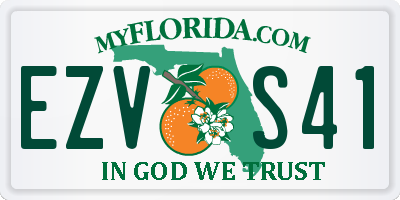 FL license plate EZVS41