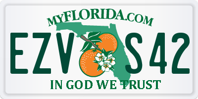 FL license plate EZVS42