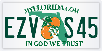 FL license plate EZVS45