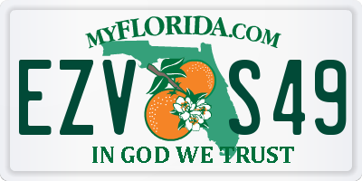 FL license plate EZVS49