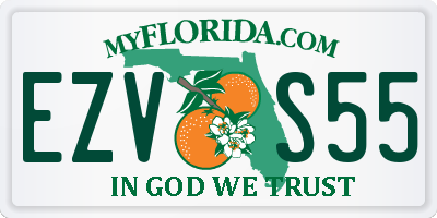 FL license plate EZVS55