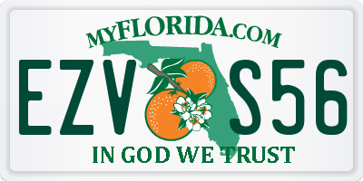 FL license plate EZVS56