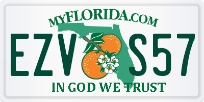 FL license plate EZVS57