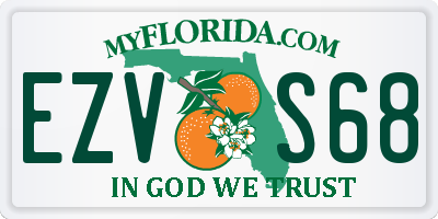 FL license plate EZVS68