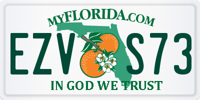 FL license plate EZVS73