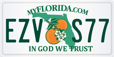 FL license plate EZVS77