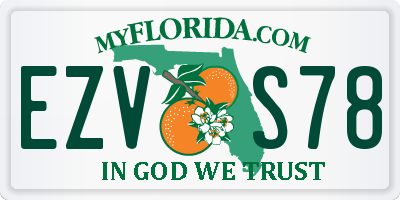 FL license plate EZVS78
