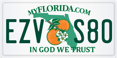 FL license plate EZVS80