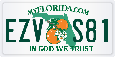 FL license plate EZVS81