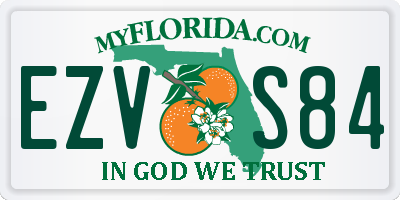 FL license plate EZVS84