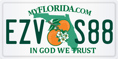 FL license plate EZVS88