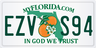 FL license plate EZVS94