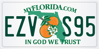 FL license plate EZVS95