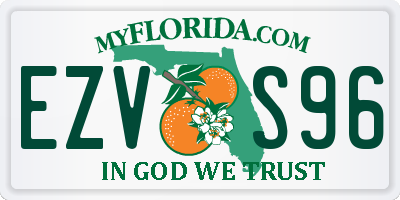 FL license plate EZVS96