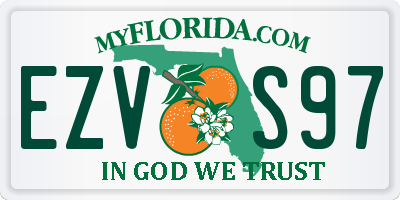 FL license plate EZVS97