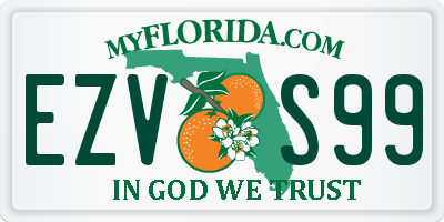 FL license plate EZVS99