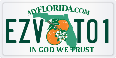 FL license plate EZVT01