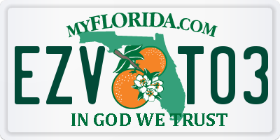 FL license plate EZVT03