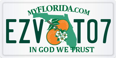 FL license plate EZVT07