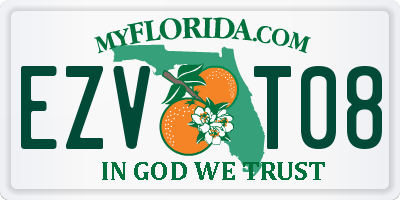 FL license plate EZVT08