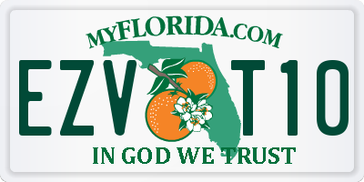 FL license plate EZVT10