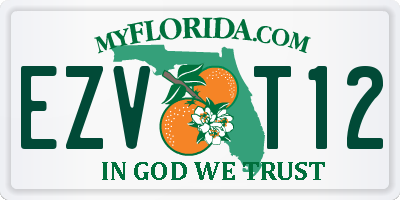 FL license plate EZVT12