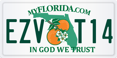 FL license plate EZVT14