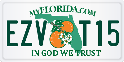 FL license plate EZVT15