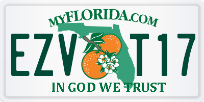 FL license plate EZVT17