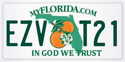 FL license plate EZVT21