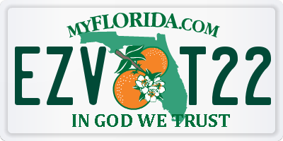 FL license plate EZVT22