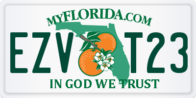 FL license plate EZVT23