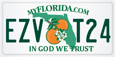 FL license plate EZVT24