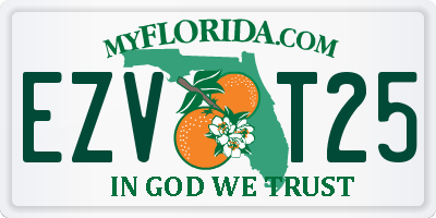 FL license plate EZVT25