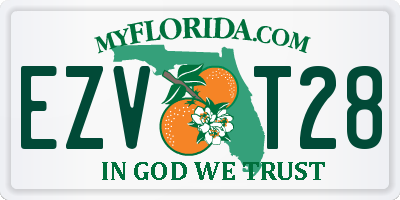 FL license plate EZVT28