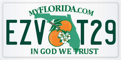 FL license plate EZVT29