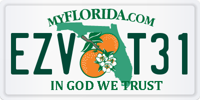 FL license plate EZVT31