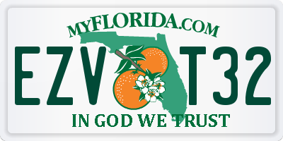 FL license plate EZVT32